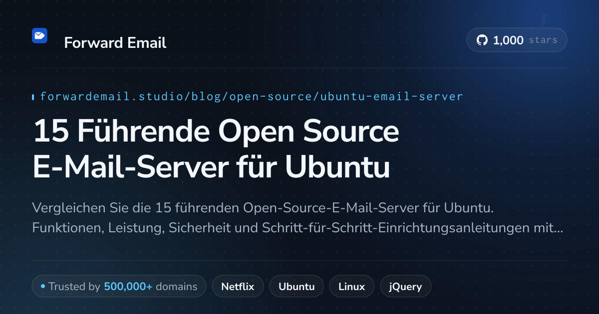 15 Führende Open Source E-Mail-Server für Ubuntu 2026