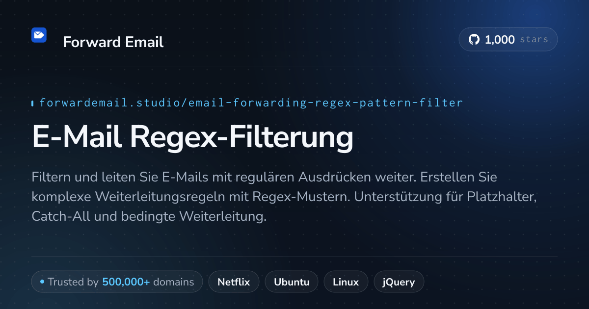 E-Mail Regex-Filterung - Erweiterte Mustererkennung für benutzerdefinierte Domains