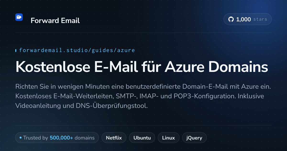 So richten Sie E-Mail mit Azure ein