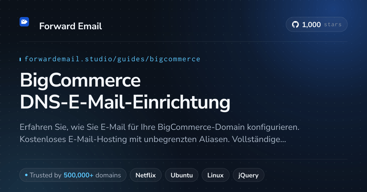So richten Sie E-Mail mit BigCommerce ein
