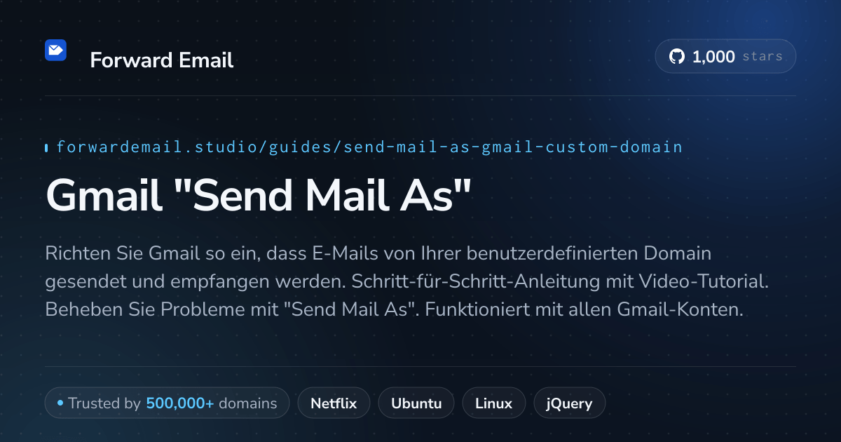 So richten Sie E-Mail mit Send Mail As with Gmail ein
