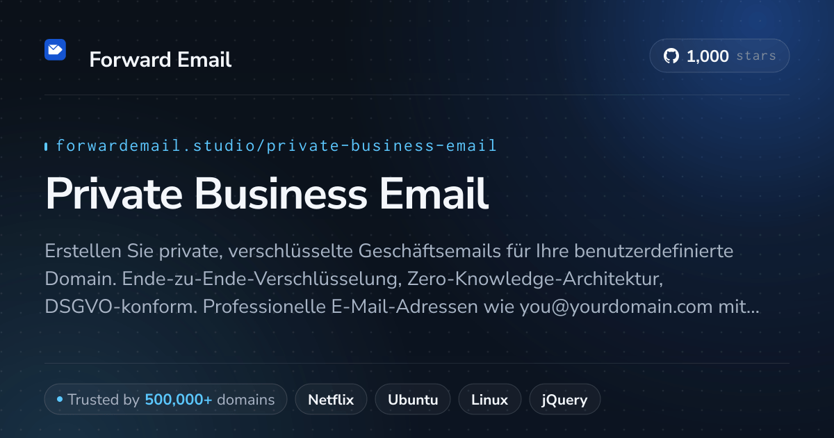 Private Business Email - Verschlüsselt & Sicher