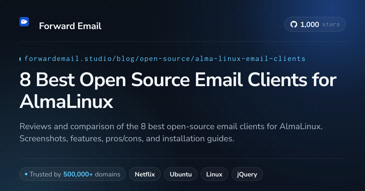 8 Best Open Source Email Clients for AlmaLinux 2026
