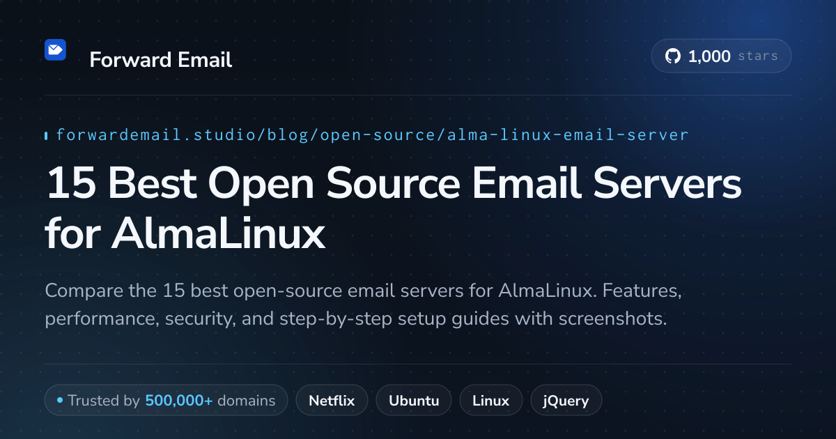 15 Best Open Source Email Servers for AlmaLinux 2026