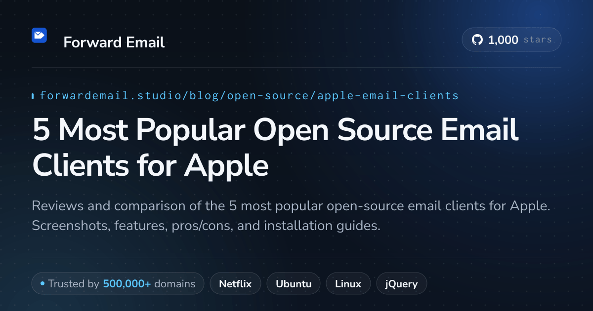 5 Most Popular Open Source Email Clients for Apple 2026