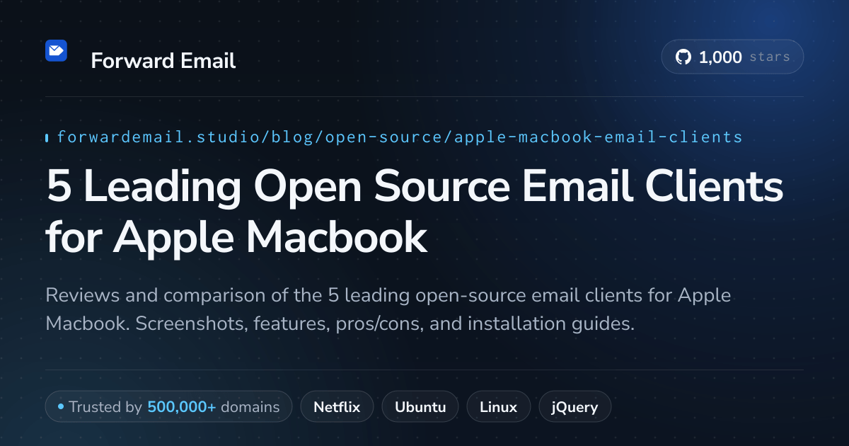 5 Leading Open Source Email Clients for Apple Macbook 2026