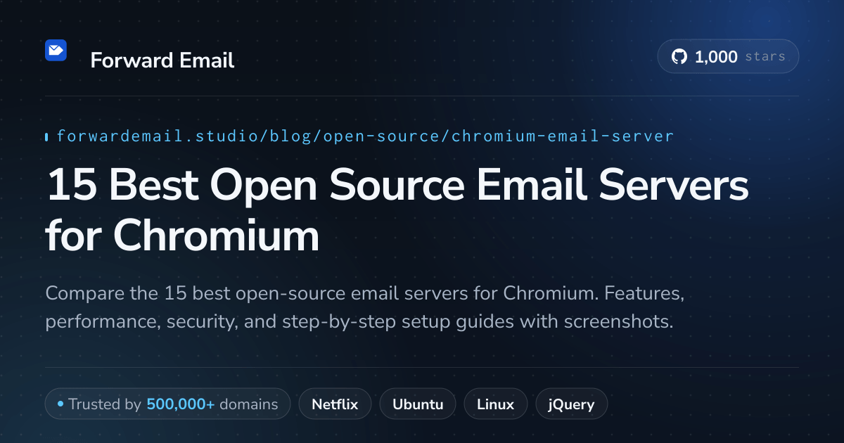 15 Best Open Source Email Servers for Chromium 2026