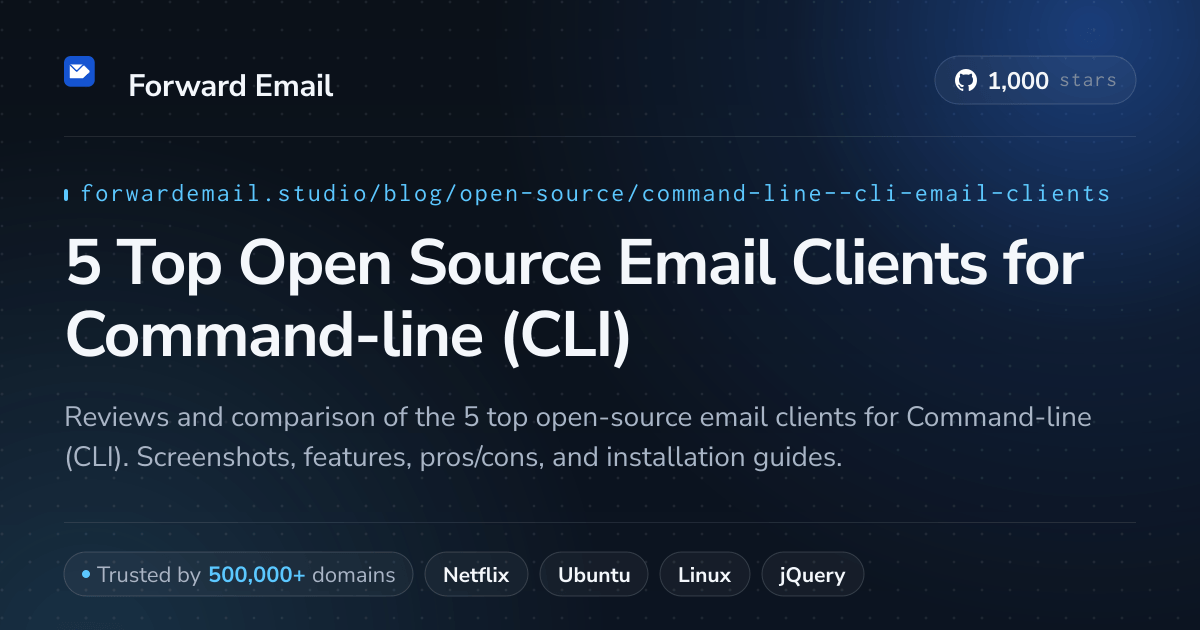 5 Top Open Source Email Clients for Command-line (CLI) 2026
