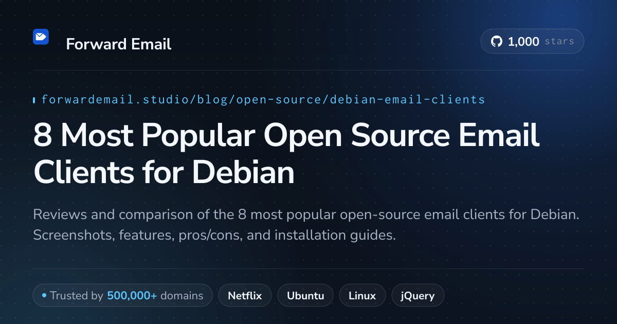 8 Most Popular Open Source Email Clients for Debian 2026