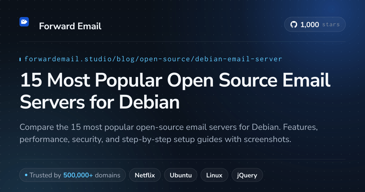 15 Most Popular Open Source Email Servers for Debian 2026