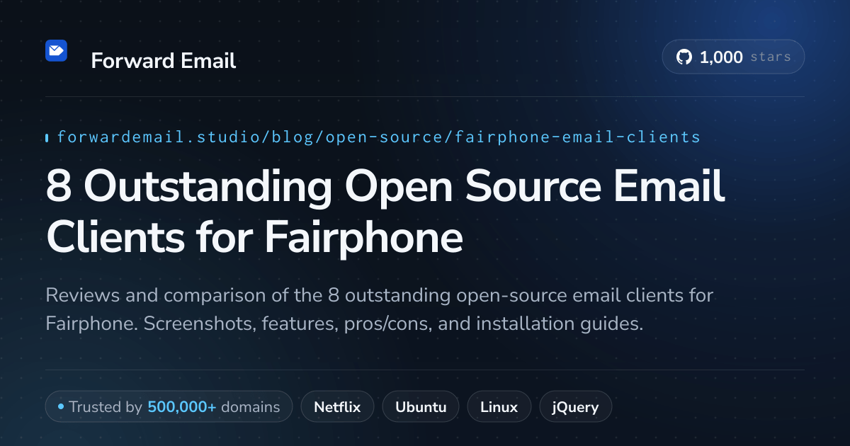8 Outstanding Open Source Email Clients for Fairphone 2026
