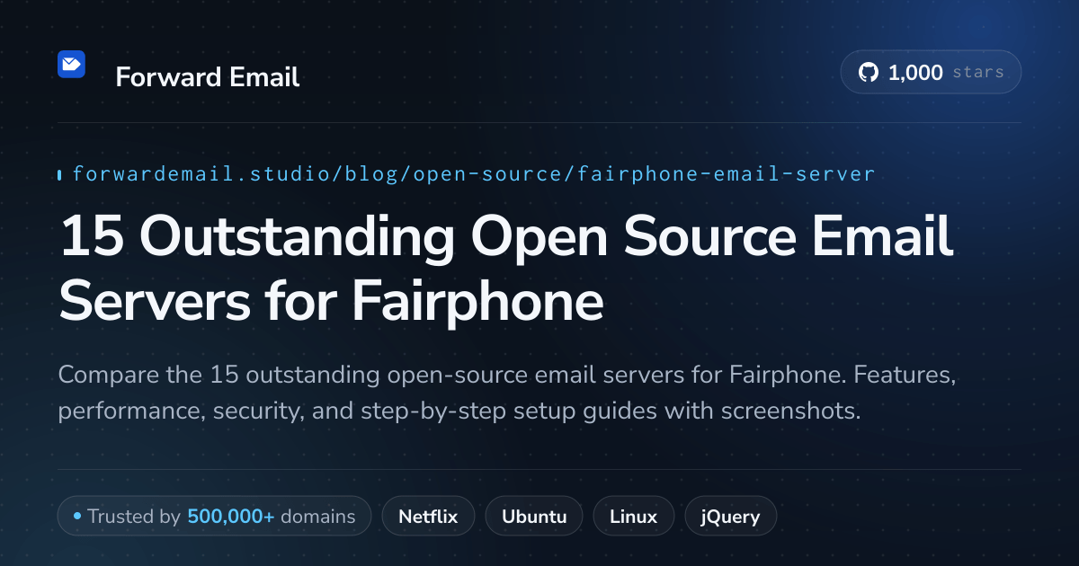 15 Outstanding Open Source Email Servers for Fairphone 2026
