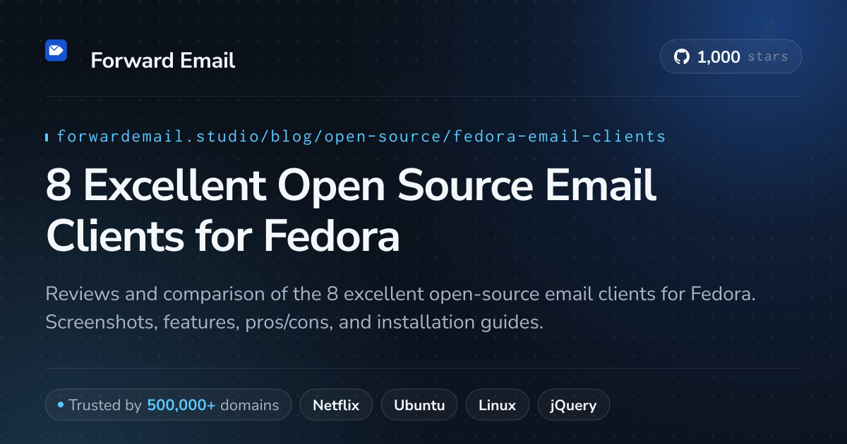 8 Excellent Open Source Email Clients for Fedora 2026