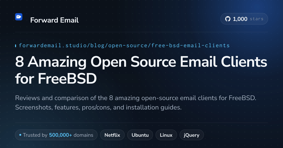 8 Amazing Open Source Email Clients for FreeBSD 2026