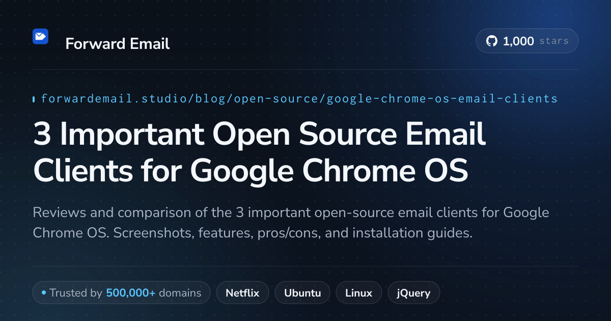 3 Important Open Source Email Clients for Google Chrome OS 2026