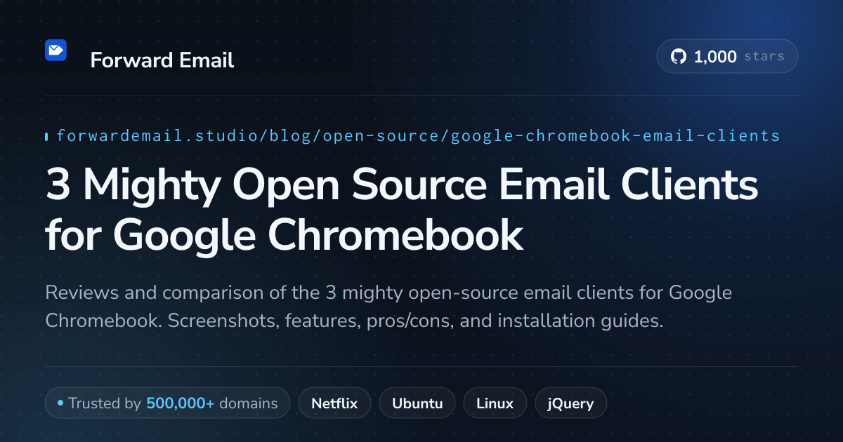 3 Mighty Open Source Email Clients for Google Chromebook 2026