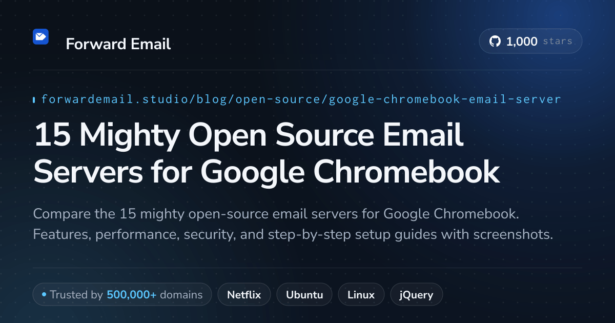 15 Mighty Open Source Email Servers for Google Chromebook 2026