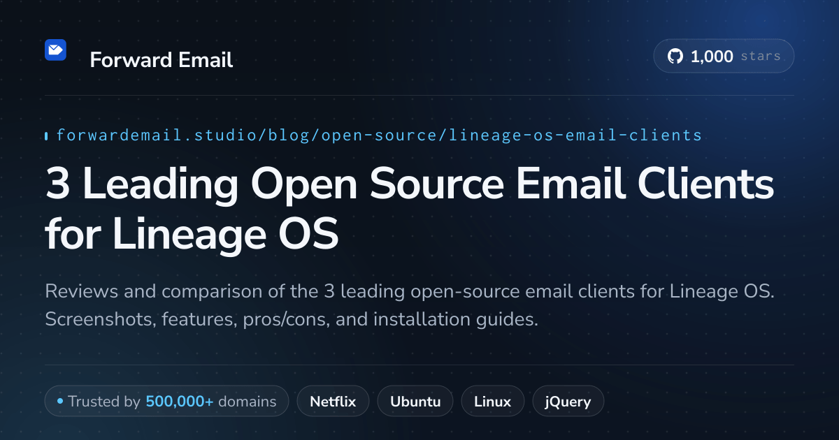 3 Leading Open Source Email Clients for Lineage OS 2026