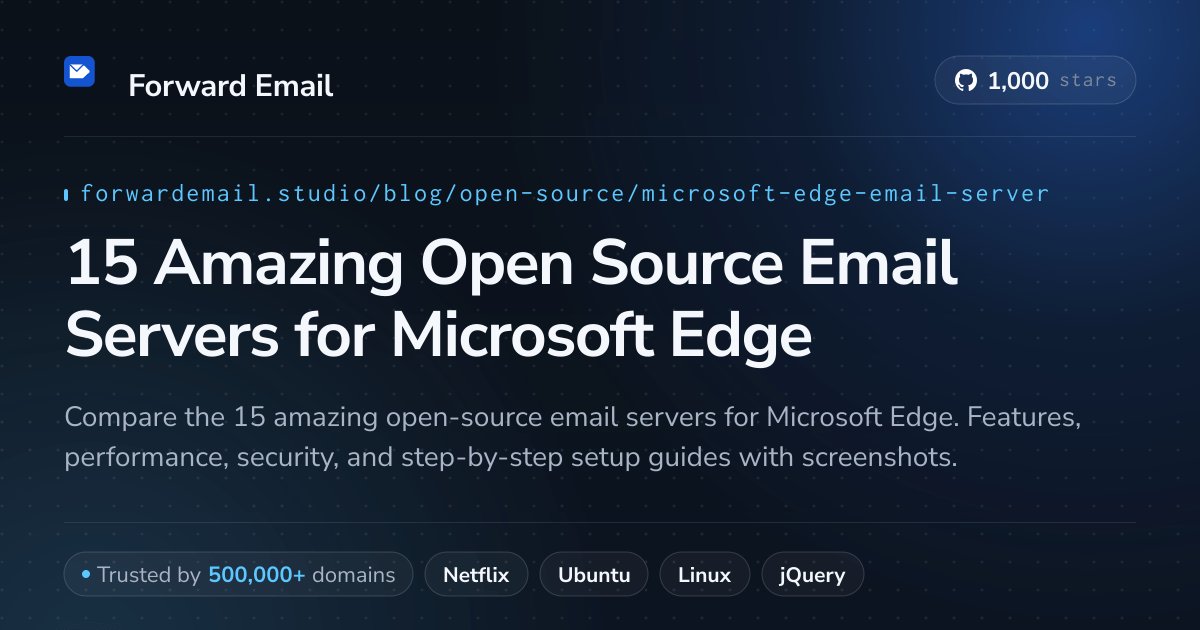 15 Amazing Open Source Email Servers for Microsoft Edge 2026