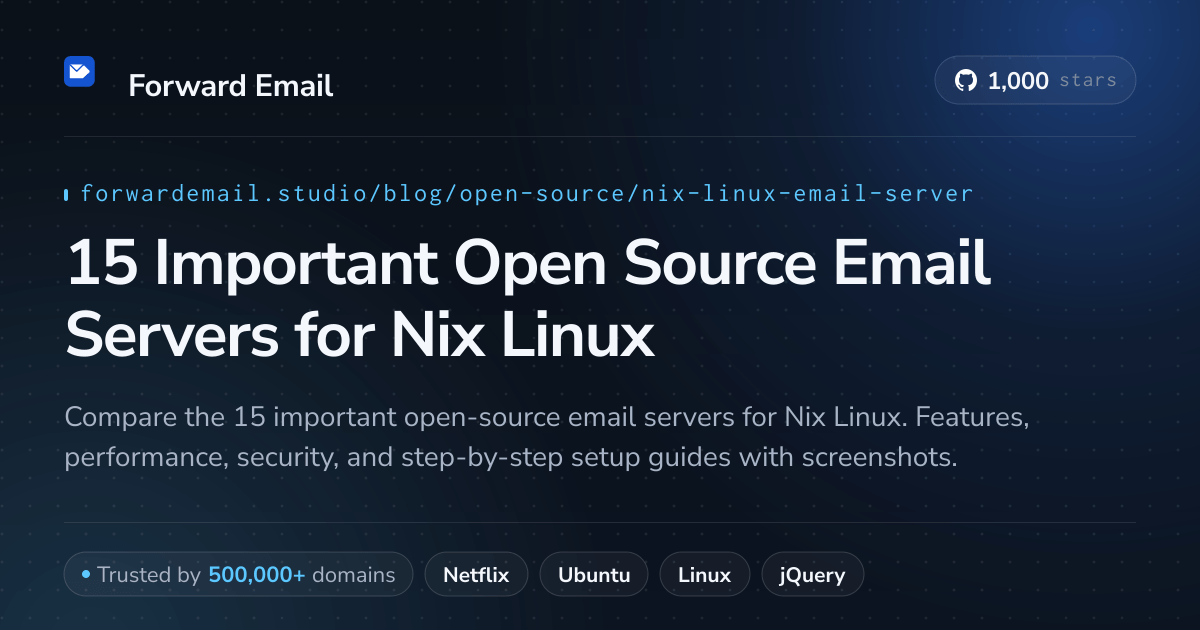 15 Important Open Source Email Servers for Nix Linux 2026