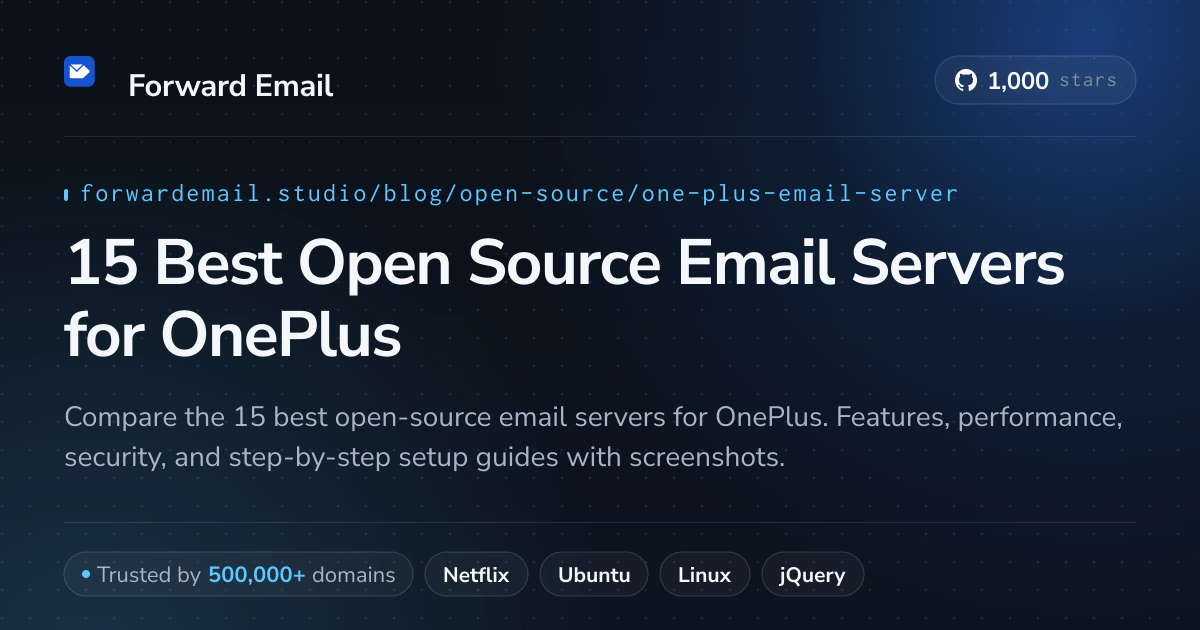 15 Best Open Source Email Servers for OnePlus 2026