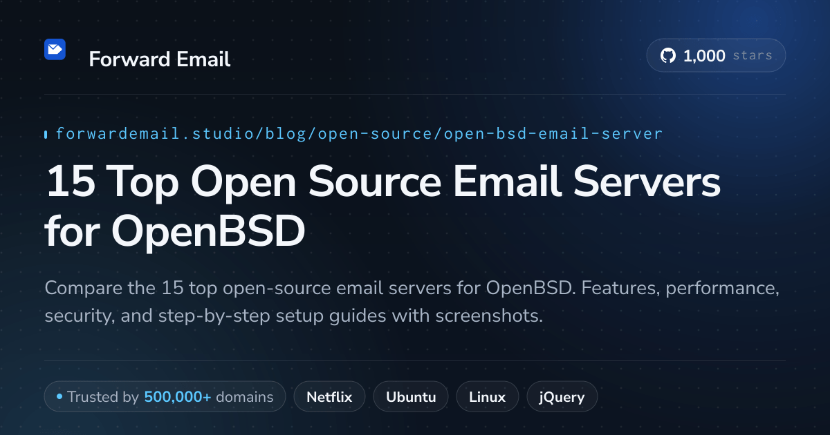 15 Top Open Source Email Servers for OpenBSD 2026