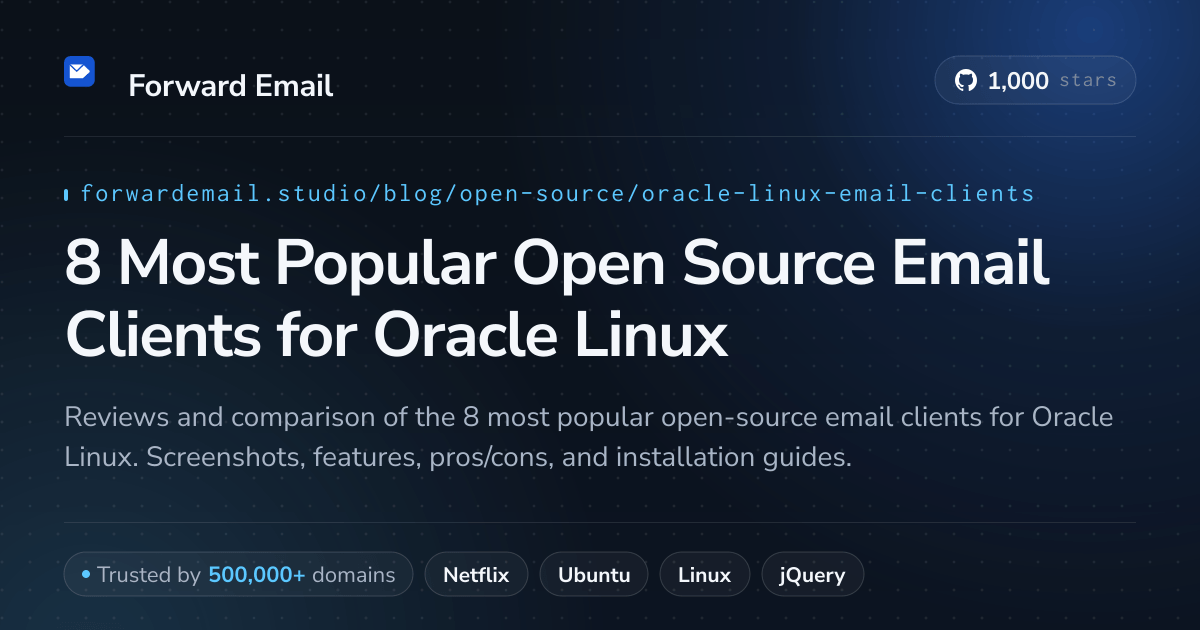 8 Most Popular Open Source Email Clients for Oracle Linux 2026