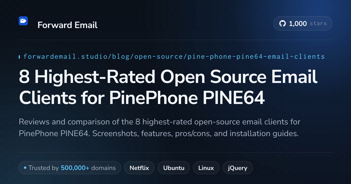 8 Highest-Rated Open Source Email Clients for PinePhone PINE64 2026