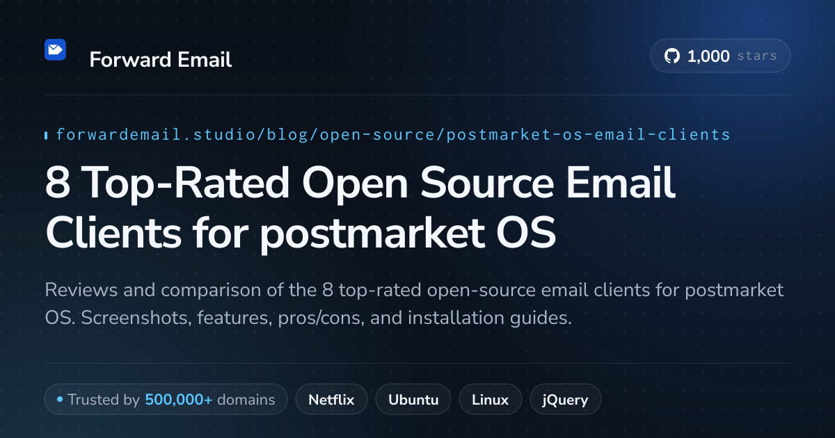 8 Top-Rated Open Source Email Clients for postmarket OS 2026