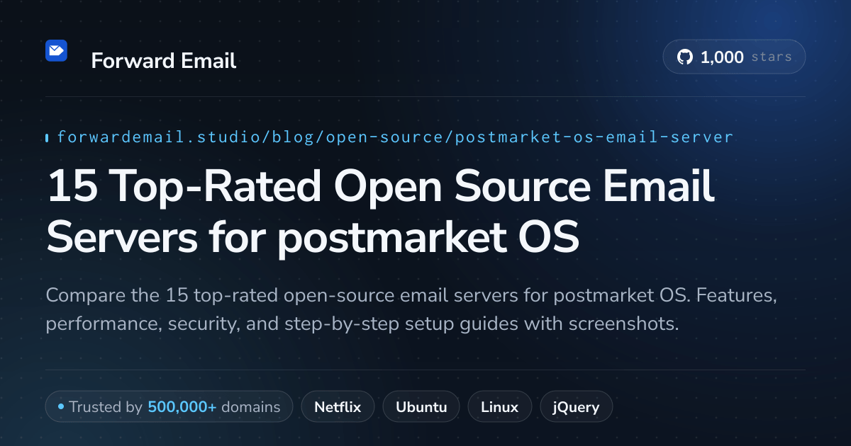 15 Top-Rated Open Source Email Servers for postmarket OS 2026