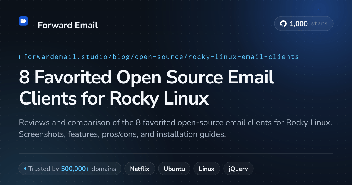 8 Favorited Open Source Email Clients for Rocky Linux 2026