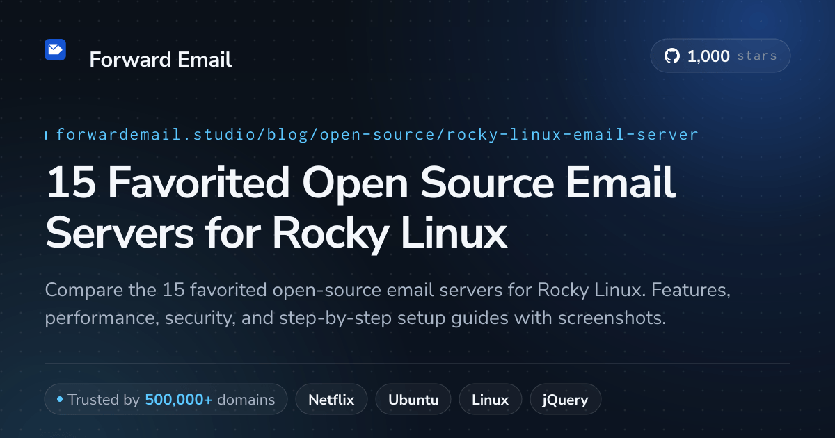 15 Favorited Open Source Email Servers for Rocky Linux 2026