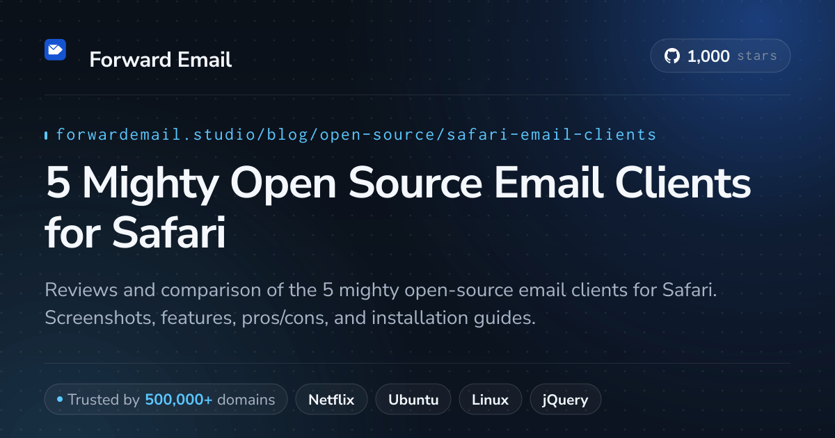 5 Mighty Open Source Email Clients for Safari 2026