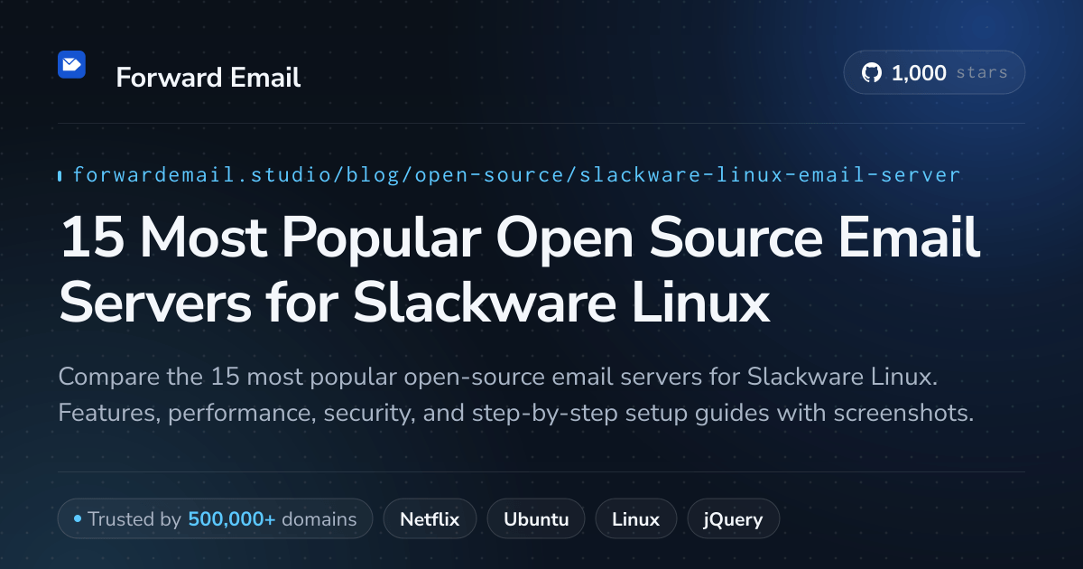 15 Most Popular Open Source Email Servers for Slackware Linux 2026