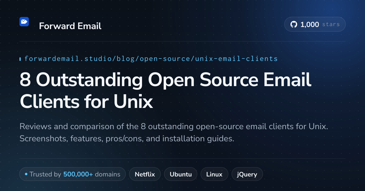 8 Outstanding Open Source Email Clients for Unix 2026