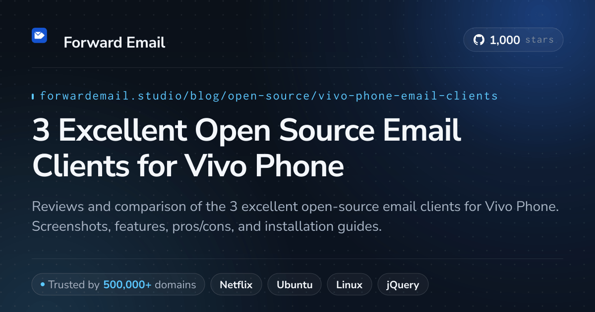 3 Excellent Open Source Email Clients for Vivo Phone 2026