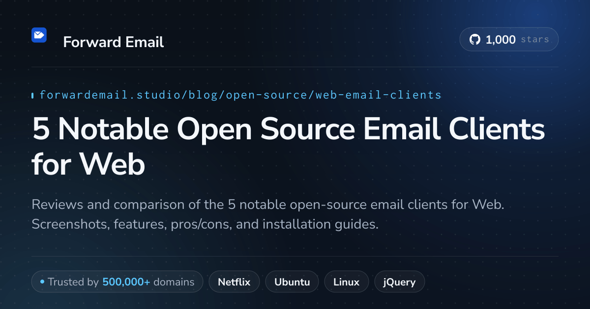 5 Notable Open Source Email Clients for Web 2026