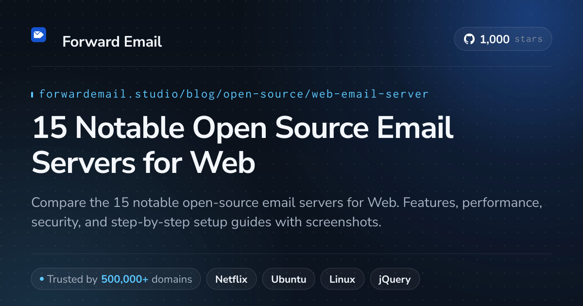 15 Notable Open Source Email Servers for Web 2026
