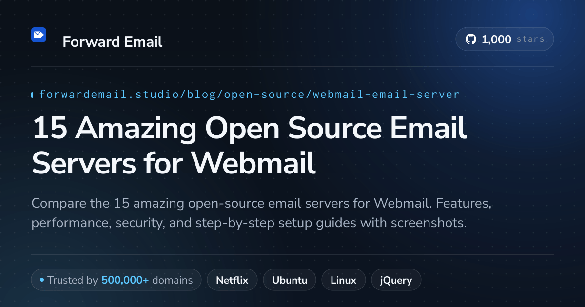 15 Amazing Open Source Email Servers for Webmail 2026