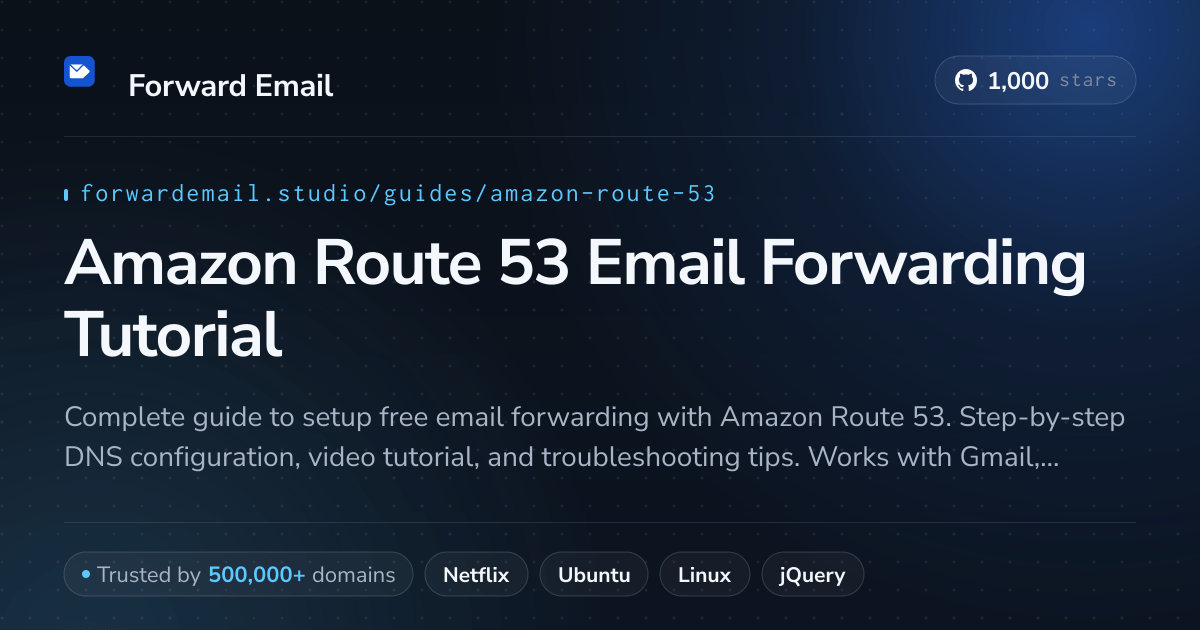How to Setup Email with Amazon Route 53