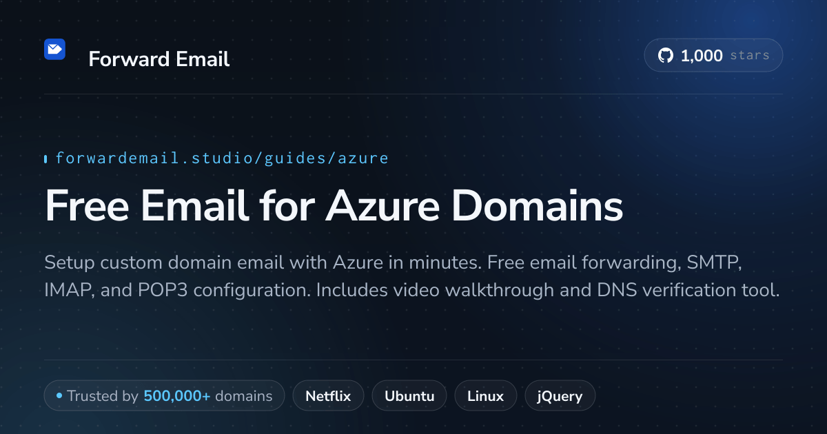 How to Setup Email with Azure