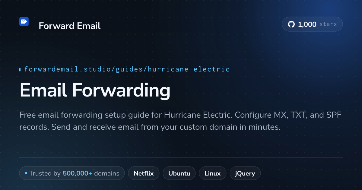 How to Setup Email with Hurricane Electric