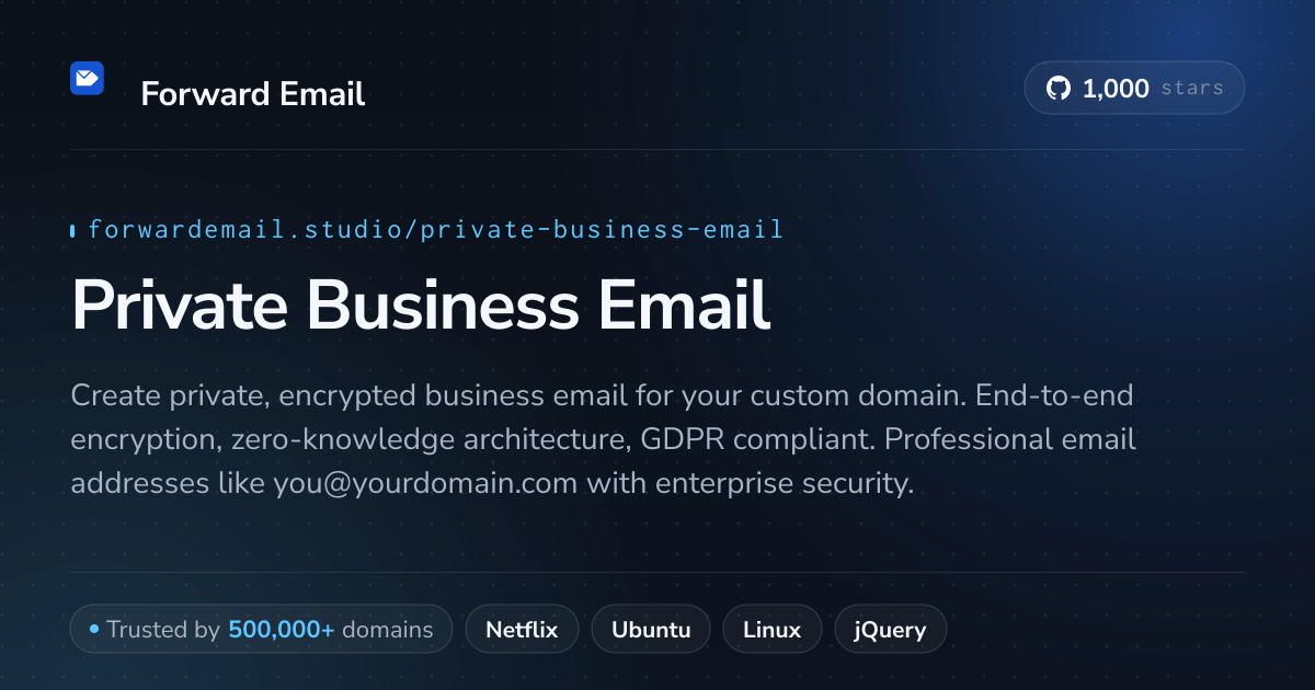 Private Business Email - Encrypted & Secure