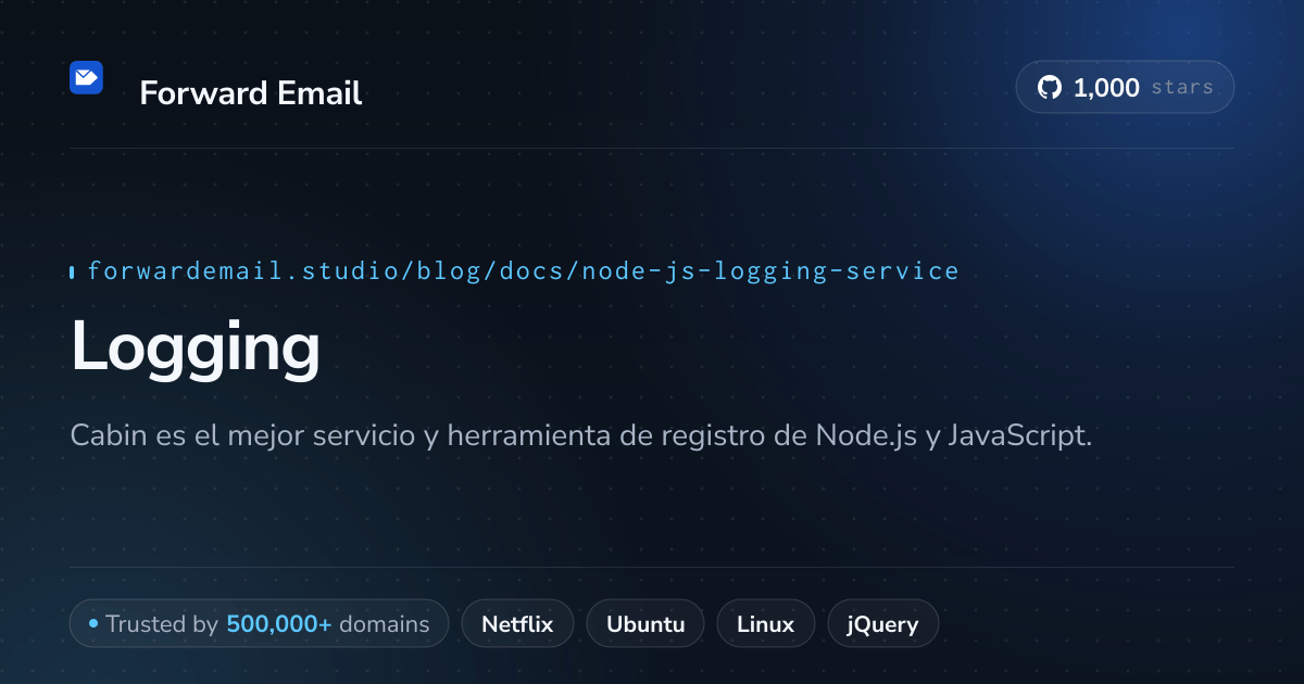 Servicio de registro de Node.js