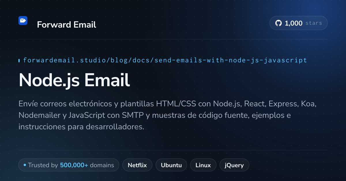 Plantillas de correo electrónico de Node.js
