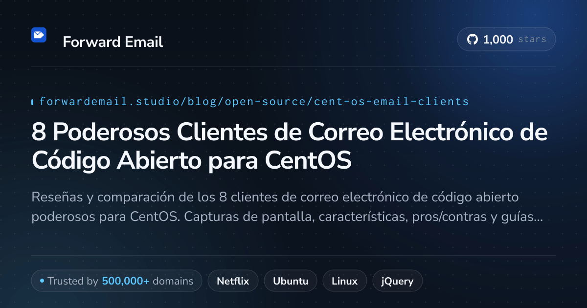 8 Poderosos Clientes de Correo Electrónico de Código Abierto para CentOS 2026
