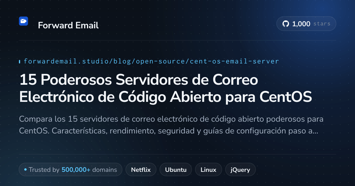 15 Poderosos Servidores de Correo Electrónico de Código Abierto para CentOS 2026