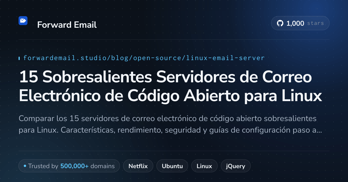 15 Sobresalientes Servidores de Correo Electrónico de Código Abierto para Linux 2026
