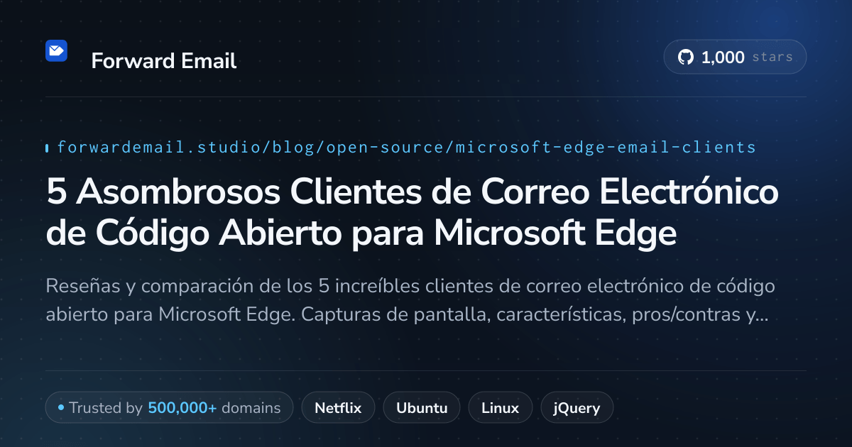 5 Asombrosos Clientes de Correo Electrónico de Código Abierto para Microsoft Edge 2026