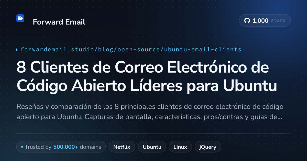 8 Clientes de Correo Electrónico de Código Abierto Líderes para Ubuntu 2026